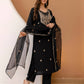 Silk Embroidered Straight Kurta with Pant & Dupatta