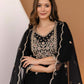 Silk Embroidered Straight Kurta with Pant & Dupatta