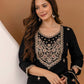 Silk Embroidered Straight Kurta with Pant & Dupatta