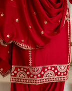 Silk Embroidered Straight 3 Piece Kurta Set