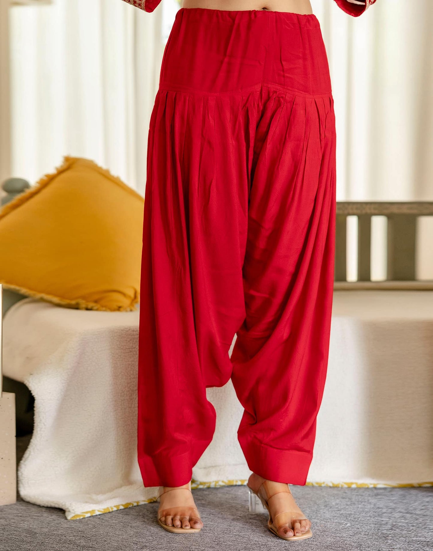 Silk Straight Embroidery Round Neck Kurta with Pant & Dupatta