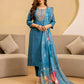 Silk Embroidered Straight Kurta with Pant & Dupatta
