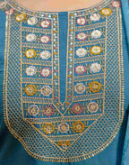 Skylee Silk Blend Embroidered Straight 3 Piece Kurta Set For Woman