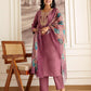 Silk Embroidered Straight Kurta with Pant & Dupatta