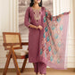 Silk Embroidered Straight Kurta with Pant & Dupatta