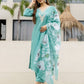 Cotton Slub Straight Embroidery V-Neck Kurta with Pant & Dupatta