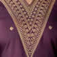 Cotton Blend Embroidered Straight Kurta with Pant & Dupatta