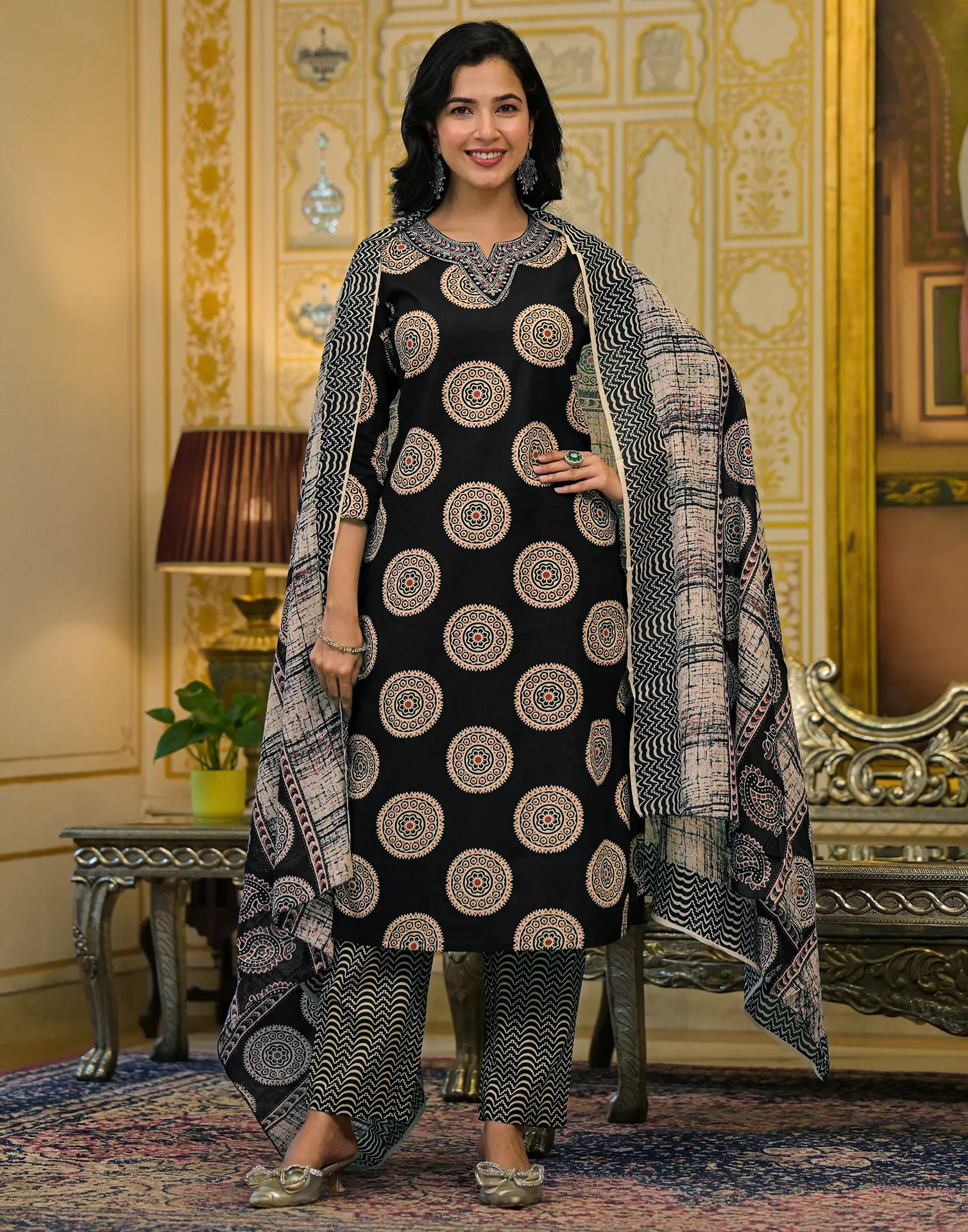 Viscose Rayon Embroidered Straight 3 Piece Kurta Set