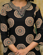 Viscose Rayon Embroidered Straight 3 Piece Kurta Set