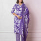 Cotton Printed Straight Kurta with Pant & Dupatta