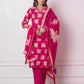 Cotton Printed Straight Kurta with Pant & Dupatta