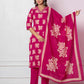 Cotton Printed Straight Kurta with Pant & Dupatta