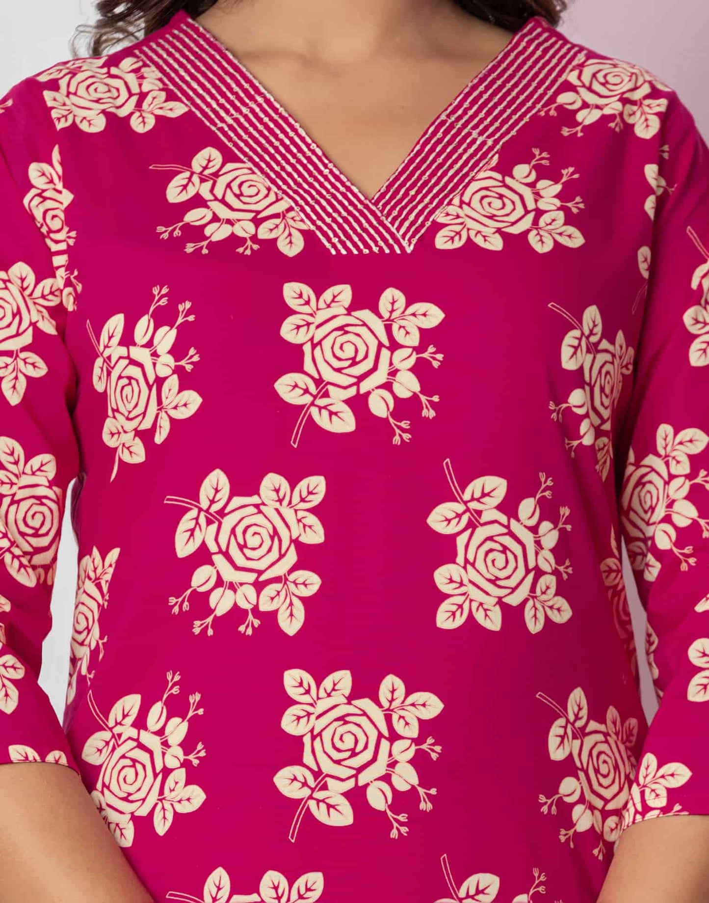Cotton Printed Straight Kurta with Pant & Dupatta