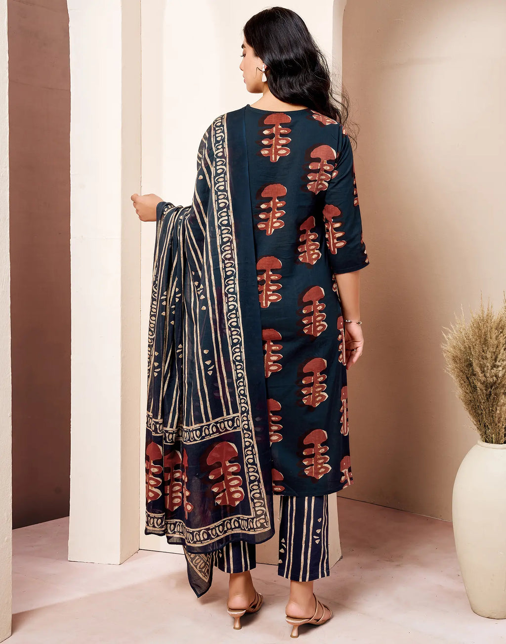 Viscose Rayon Printed Straight 3 Piece Kurta Set