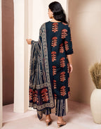 Viscose Rayon Printed Straight 3 Piece Kurta Set