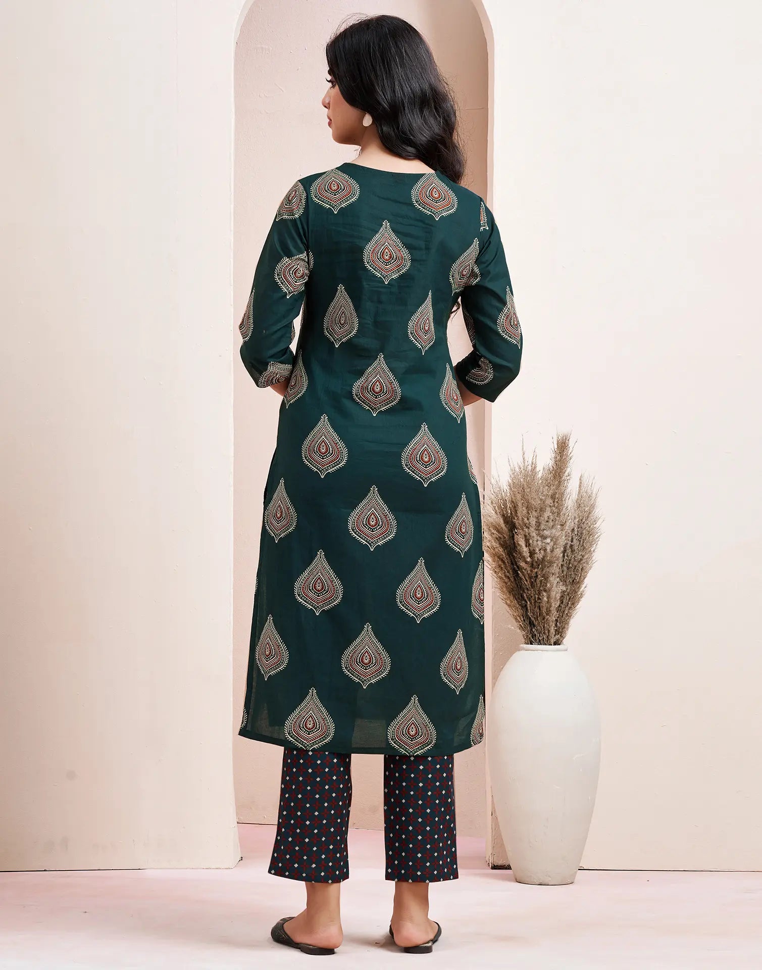 Viscose Rayon Printed Straight 3 Piece Kurta Set