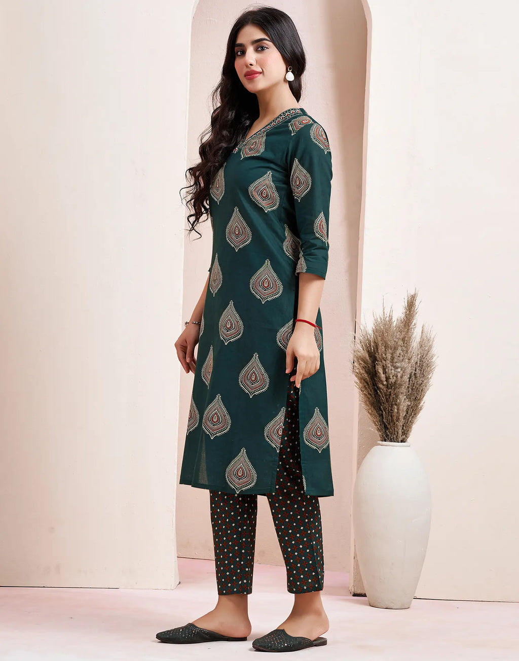 Viscose Rayon Printed Straight 3 Piece Kurta Set
