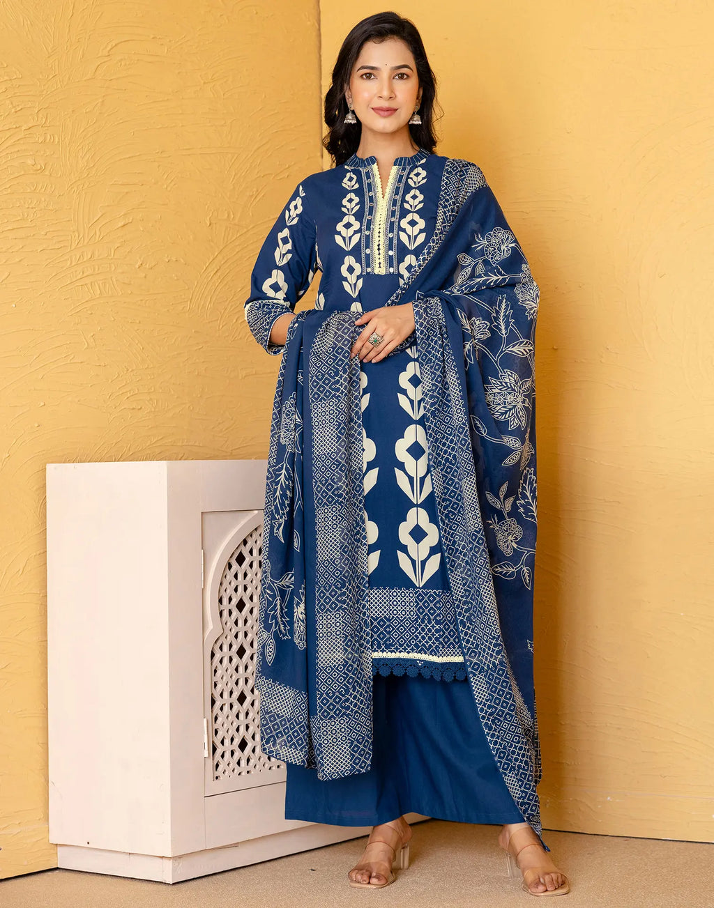 Viscose Rayon Printed Straight 3 Piece Kurta Set