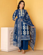 Viscose Rayon Printed Straight 3 Piece Kurta Set