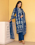 Viscose Rayon Printed Straight 3 Piece Kurta Set