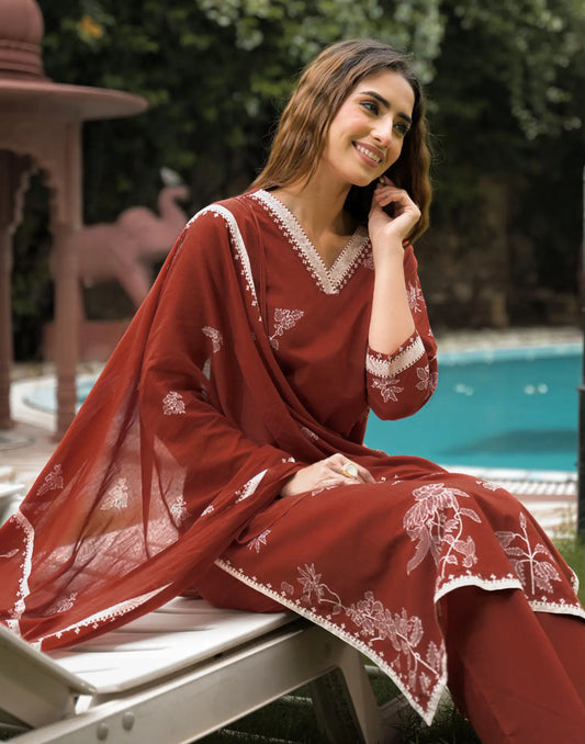 Viscose Rayon Printed Straight 3 Piece Kurta Set
