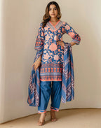 Viscose Rayon Embroidered Straight 3 Piece Kurta Set