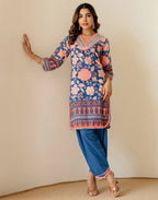 Viscose Rayon Embroidered Straight 3 Piece Kurta Set