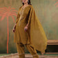 Cotton Embroidered Straight Round Neck Kurta with Pant & Dupatta