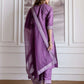 Silk Blend Printed Straight Kurta with Pant & Dupatta