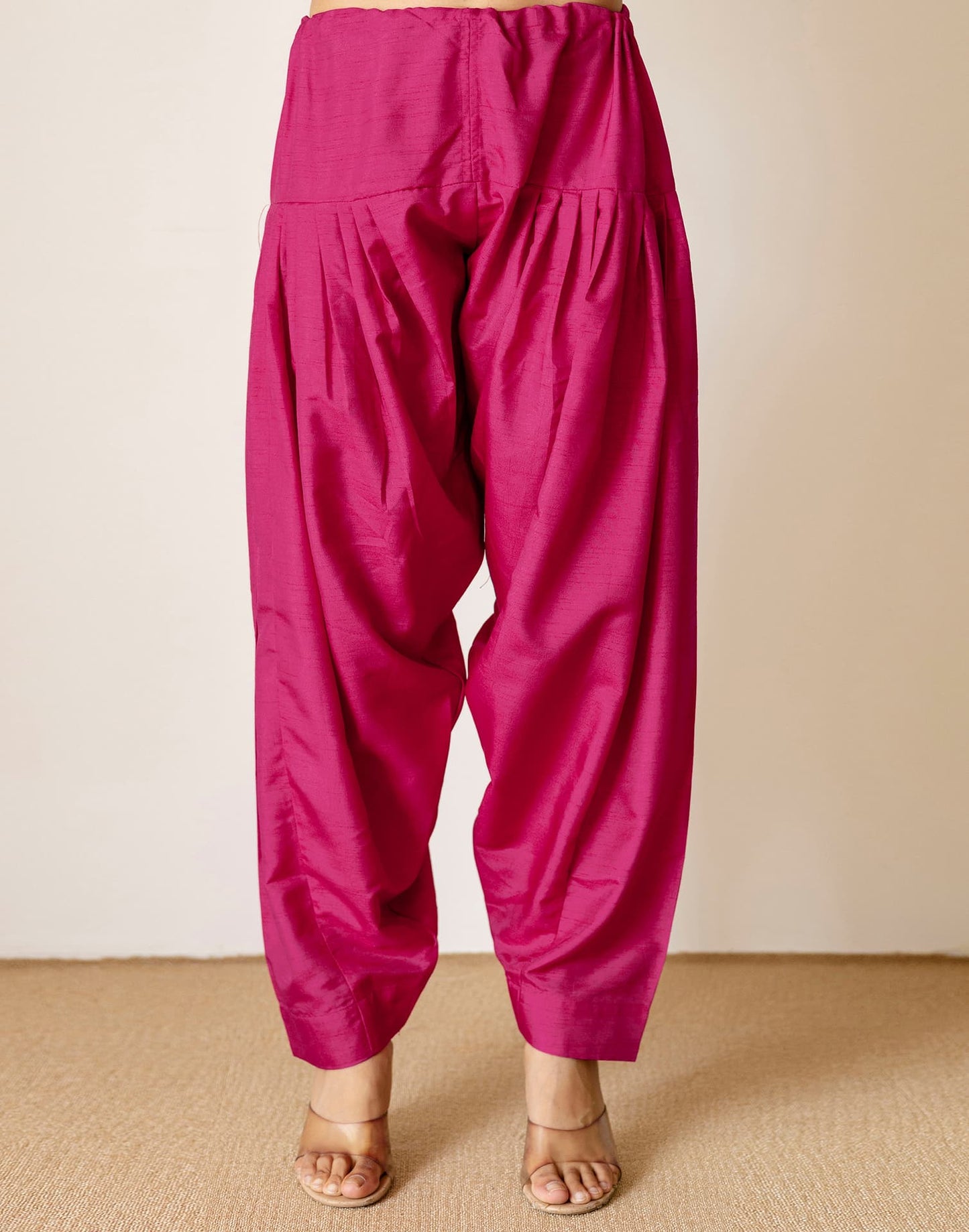 Silk Blend Straight Printed V-Neck Kurta with Pant & Dupatta