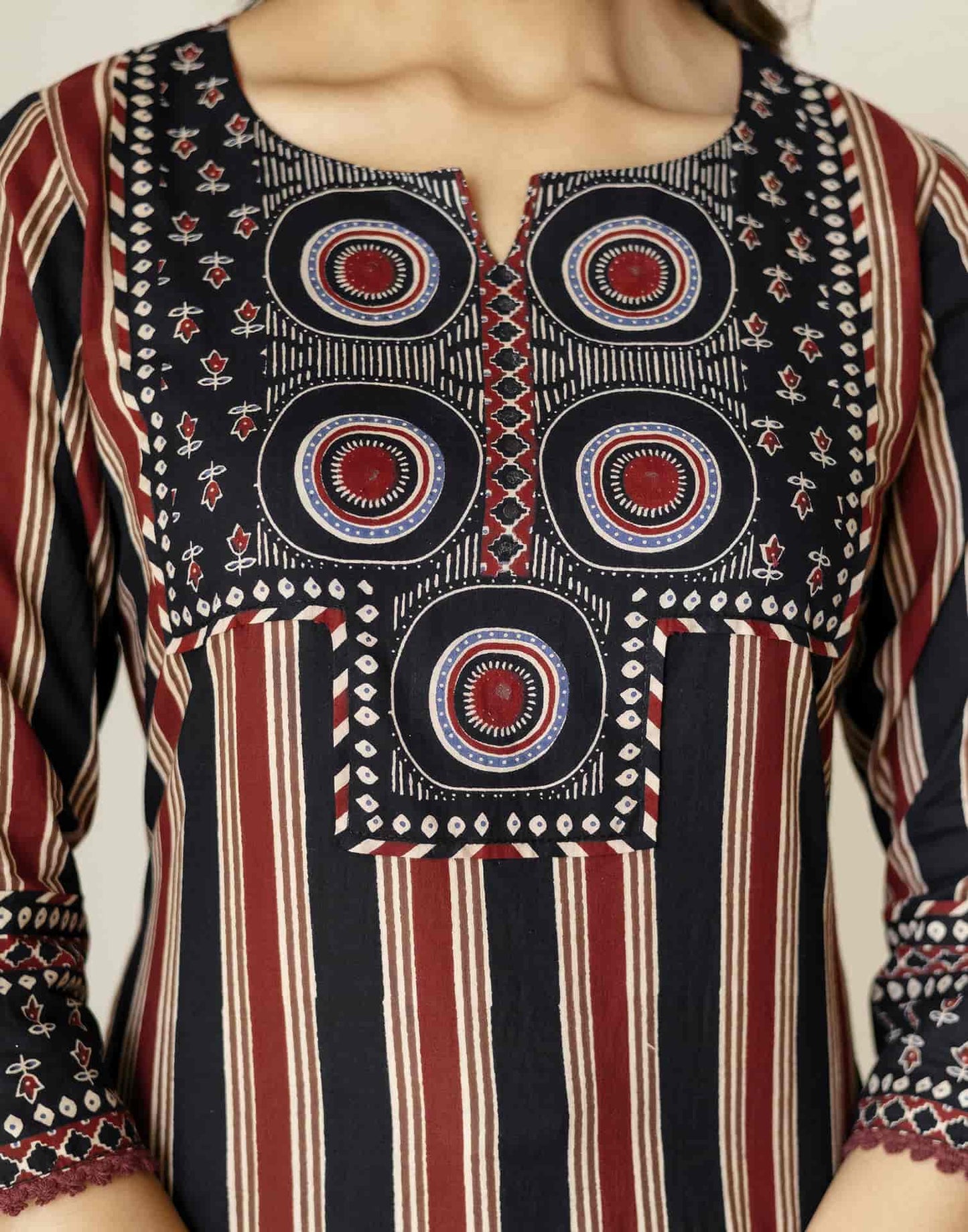 Cotton Printed Straight Kurta with Pant & Dupatta