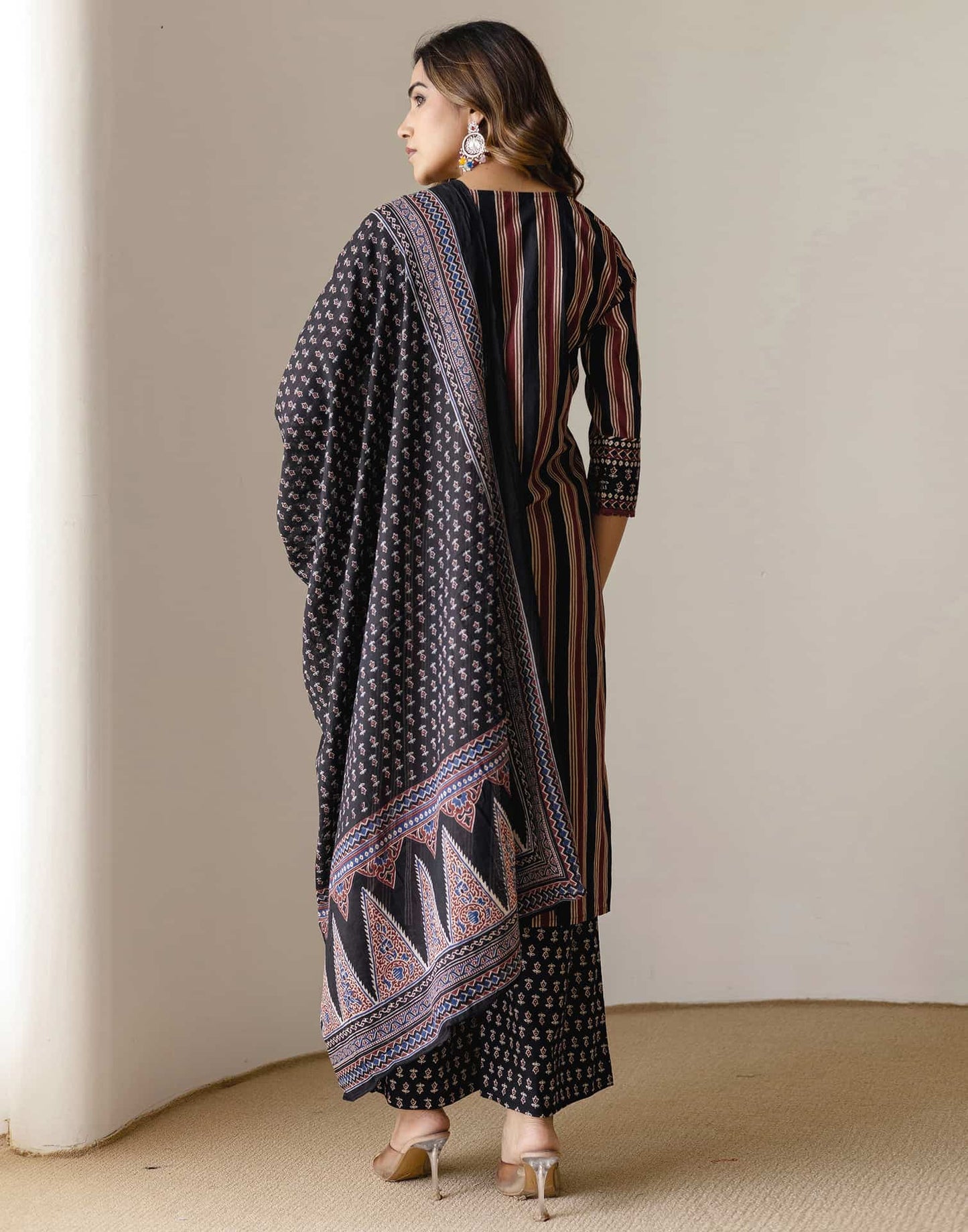 Cotton Printed Straight Kurta with Pant & Dupatta