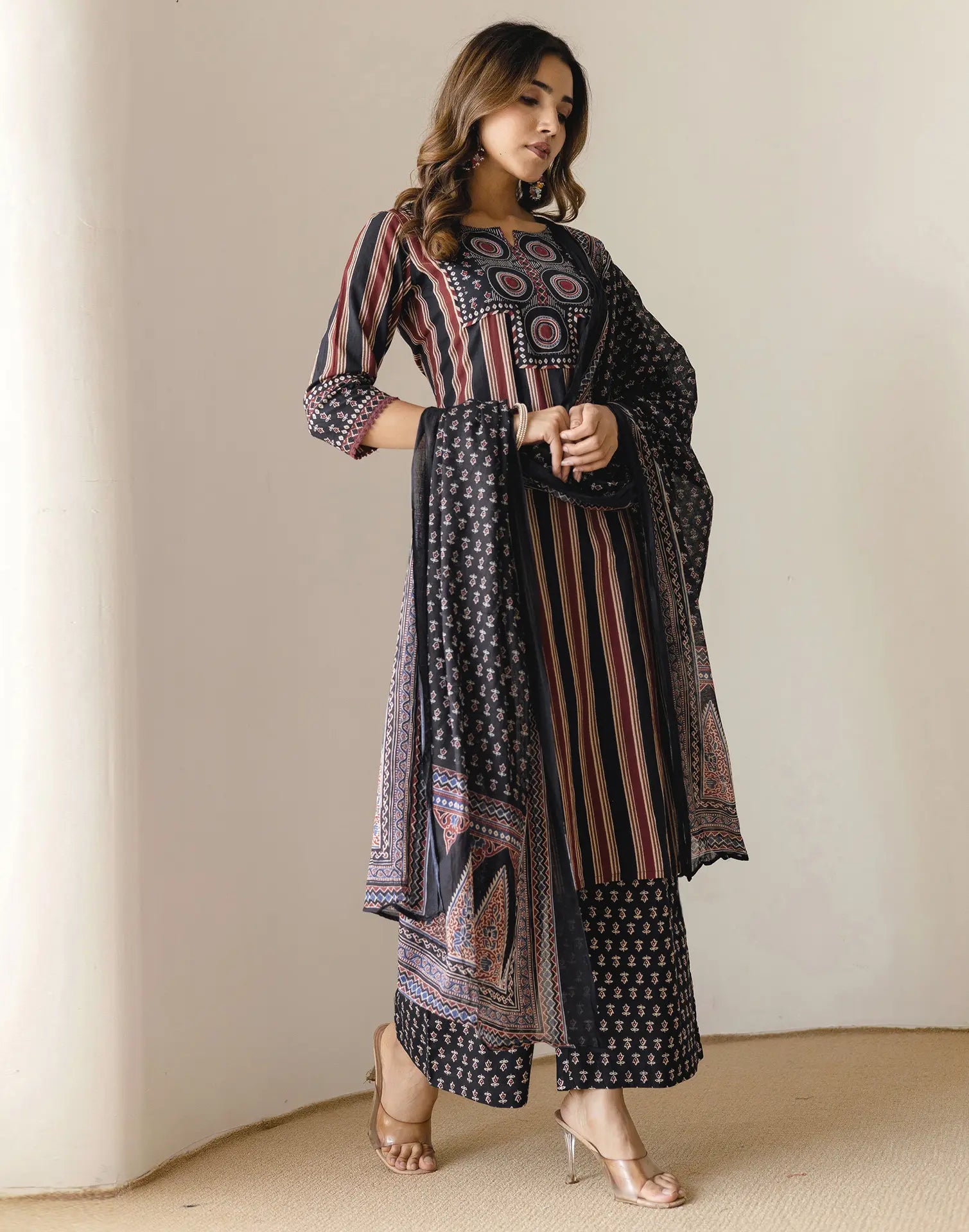 Viscose Rayon Printed Straight 3 Piece Kurta Set