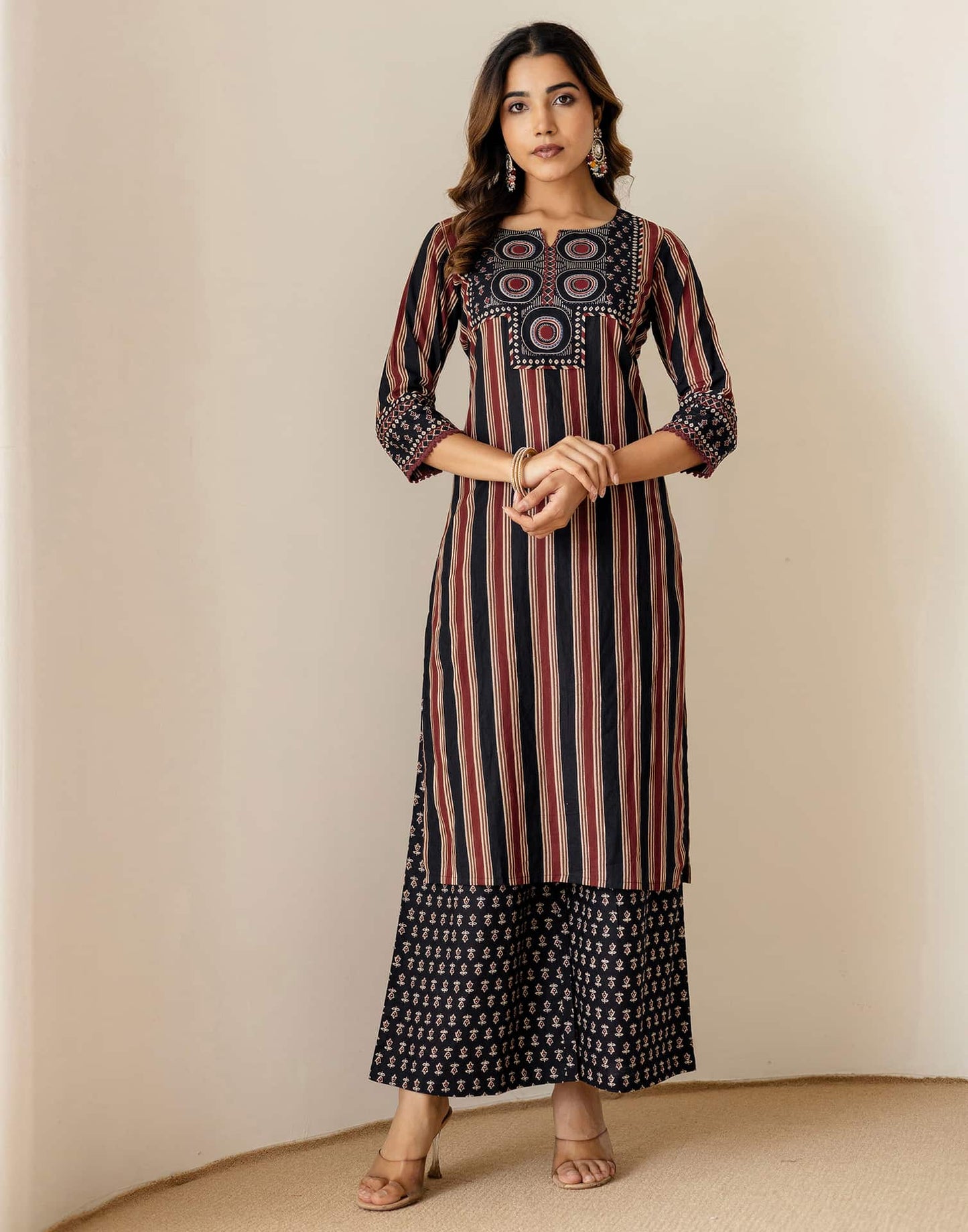 Cotton Printed Straight Kurta with Pant & Dupatta