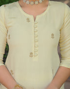 Skylee Silk Embroidered Straight 3 Piece Kurta Set For Woman