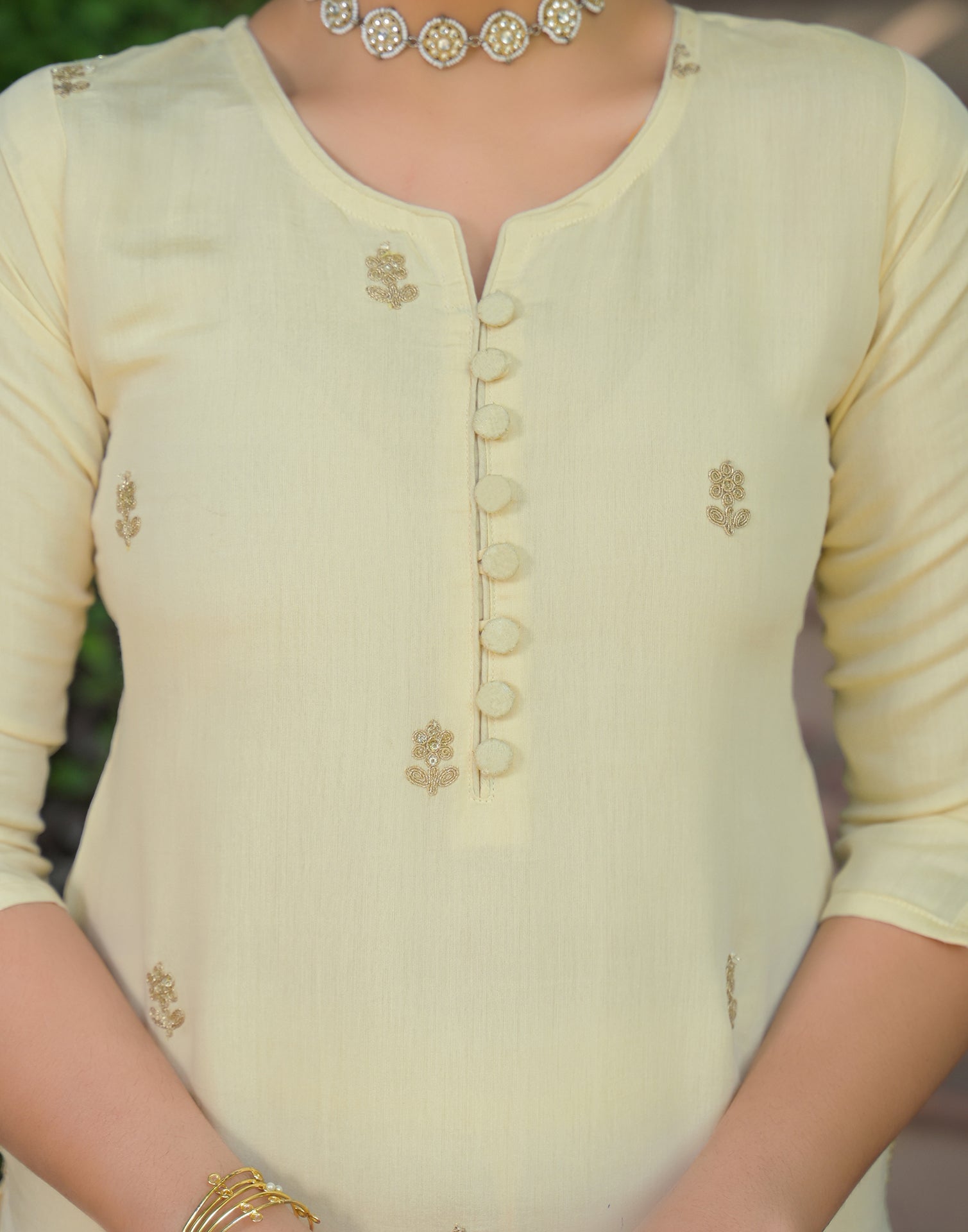 Skylee Silk Embroidered Straight 3 Piece Kurta Set For Woman