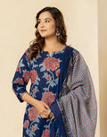 Viscose Rayon Floral Print Straight 3 Piece Kurta Set