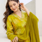 Cotton Blend Printed Straight Kurta with Pant & Dupatta