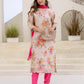 Cotton Blend Printed Straight Kurta with Pant & Dupatta