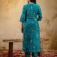 Cotton Printed Straight Kurta with Pant & Dupatta