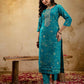 Cotton Printed Straight Kurta with Pant & Dupatta
