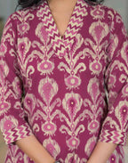 Skylee Viscose Rayon Floral Print Straight 3 Piece Kurta Set For Woman