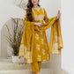 Cotton Straight Printed Keyhole Neck Kurta with Pant & Dupatta