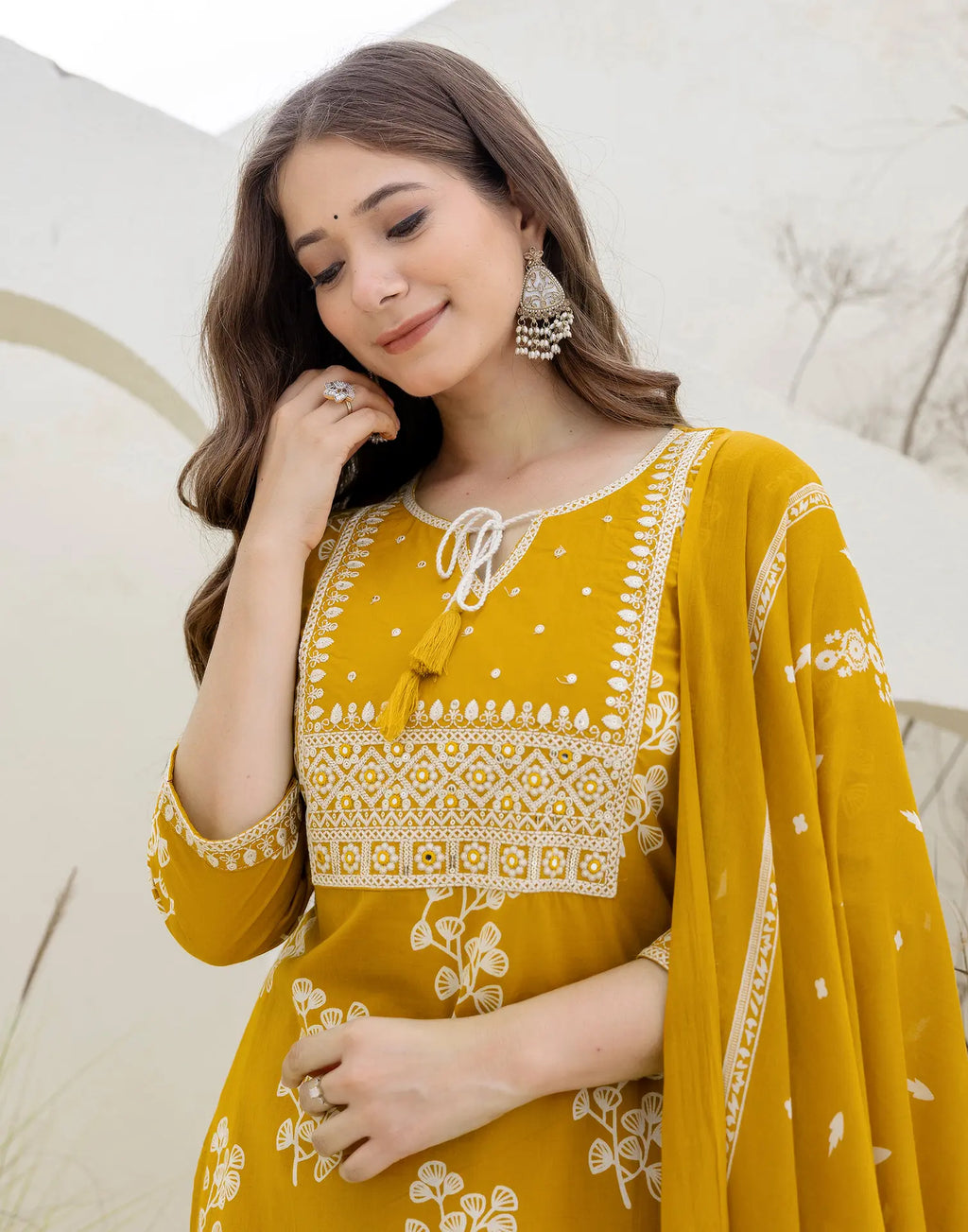 Viscose Rayon Embroidered Straight 3 Piece Kurta Set