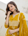 Viscose Rayon Embroidered Straight 3 Piece Kurta Set