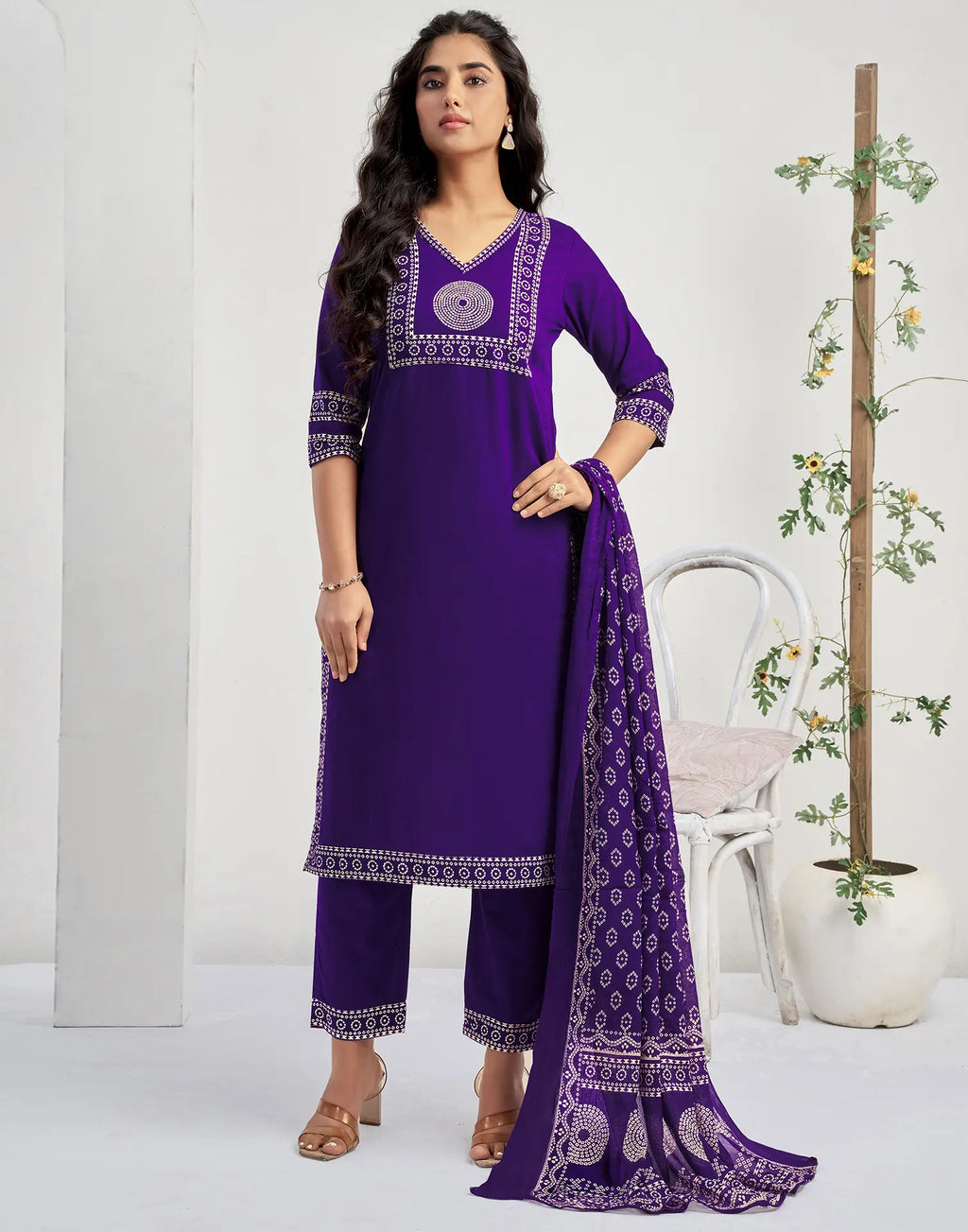 Cotton Printed Straight 3 Piece Kurta Set