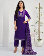 Cotton Printed Straight 3 Piece Kurta Set