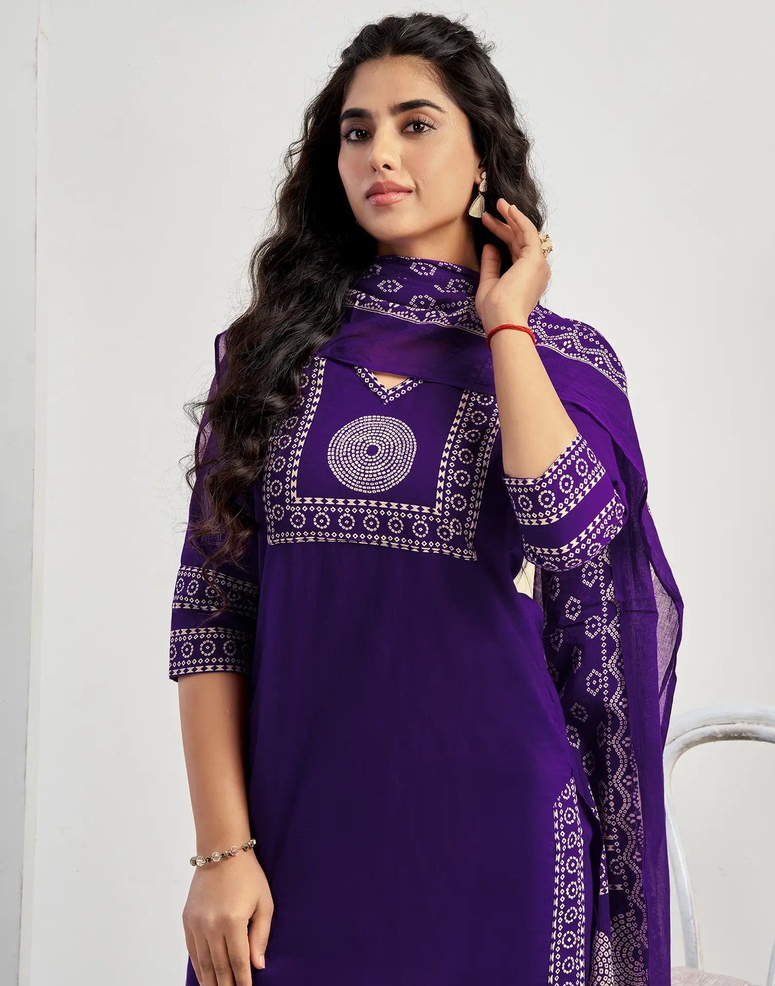Cotton Printed Straight 3 Piece Kurta Set