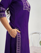 Cotton Printed Straight 3 Piece Kurta Set