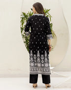 Cotton Embroidered Straight 3 Piece Kurta Set